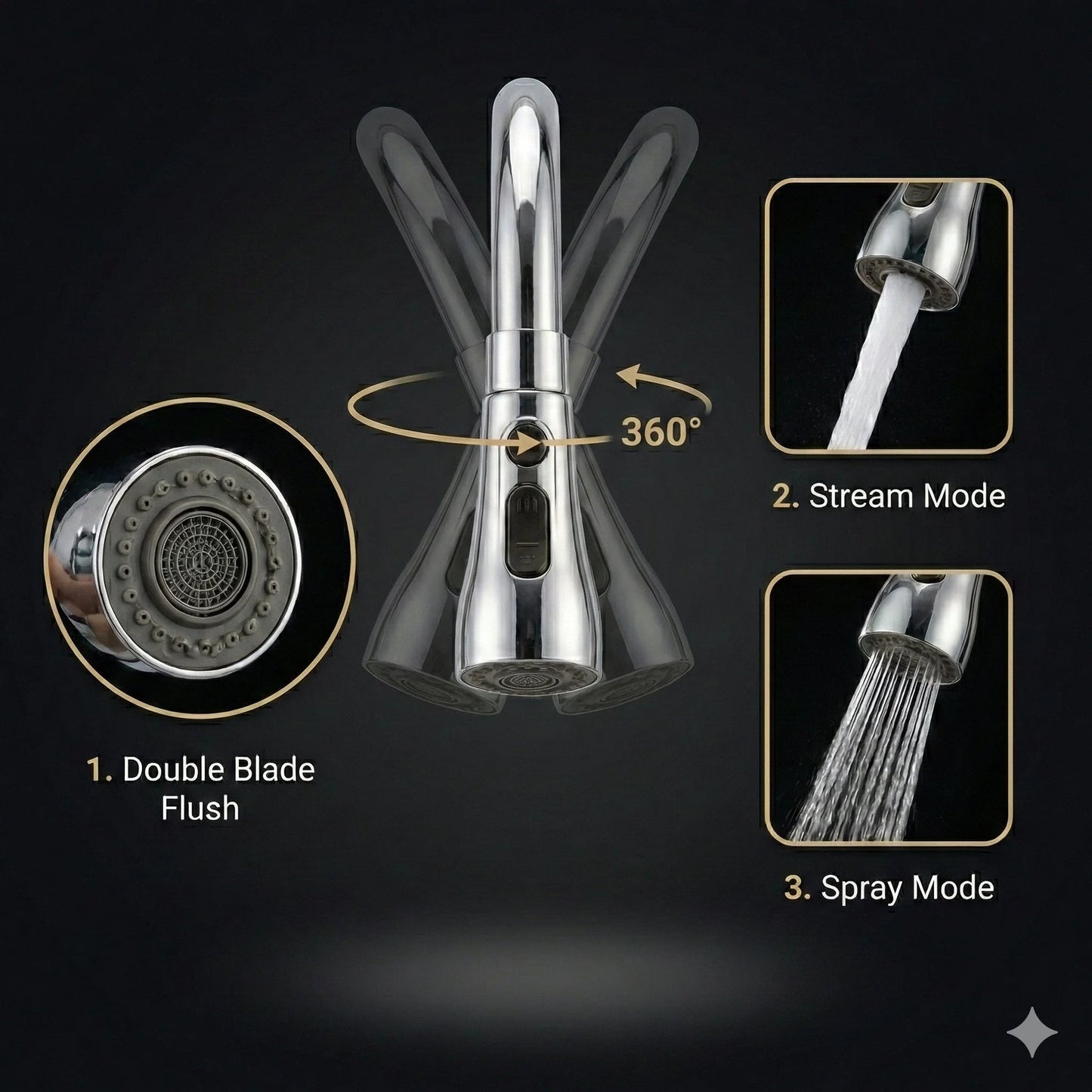 Flexible Tap Extension | Rotate, Rinse & Save Water | Easy Fit for Every Sink