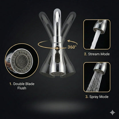 Flexible Tap Extension | Rotate, Rinse & Save Water | Easy Fit for Every Sink