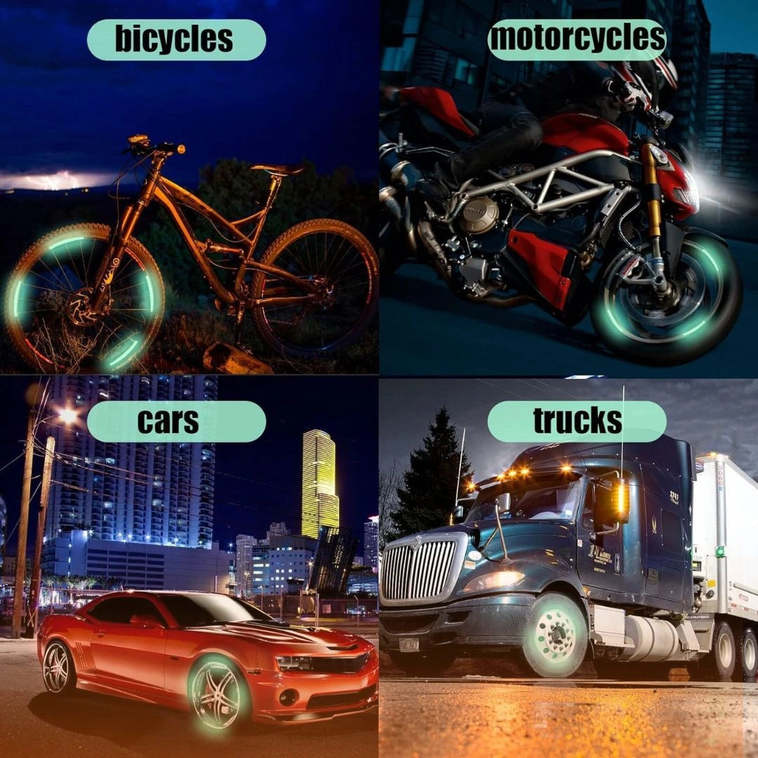 Reflective Wheel Tire Rim Sticker Tape 10pcs (Buy 1 Get 1 Free)